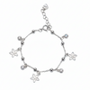 Silver Dainty Flower Charm Kids Bracelet