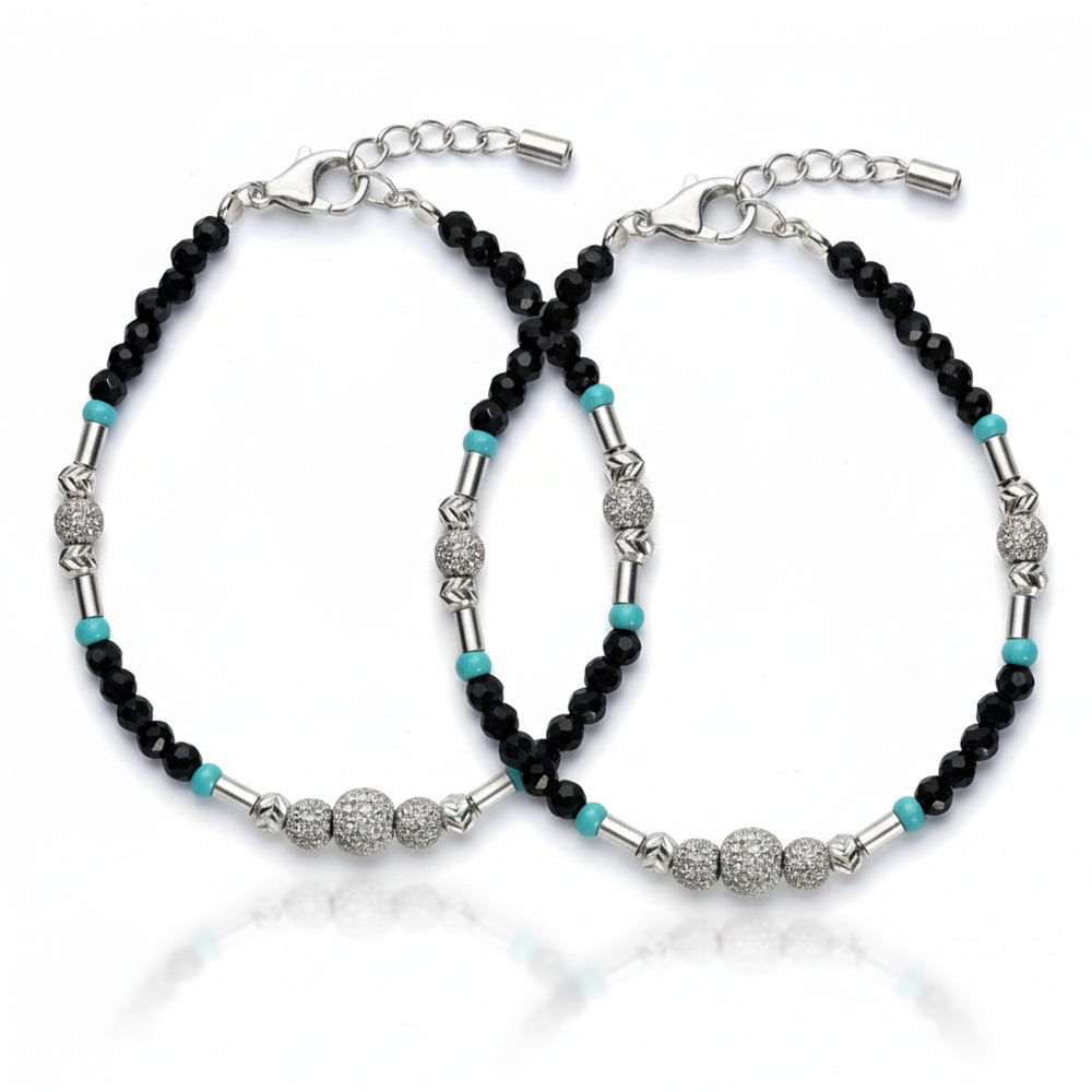 Silver Ocean Beads Protection Baby Bracelet