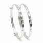 999 Silver Brilliant cutting Design Adjustable Baby bracelet (Kada)