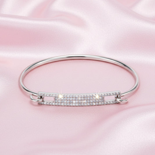 Silver Sleek Bar Link Bracelet