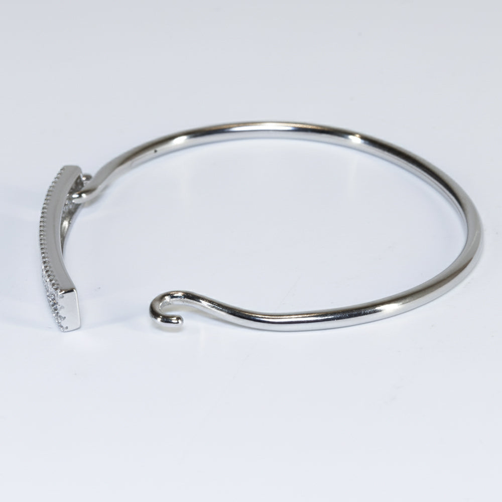 Silver Sleek Bar Link Bracelet