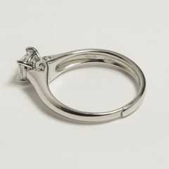 Silver Princess round adjustable Ring