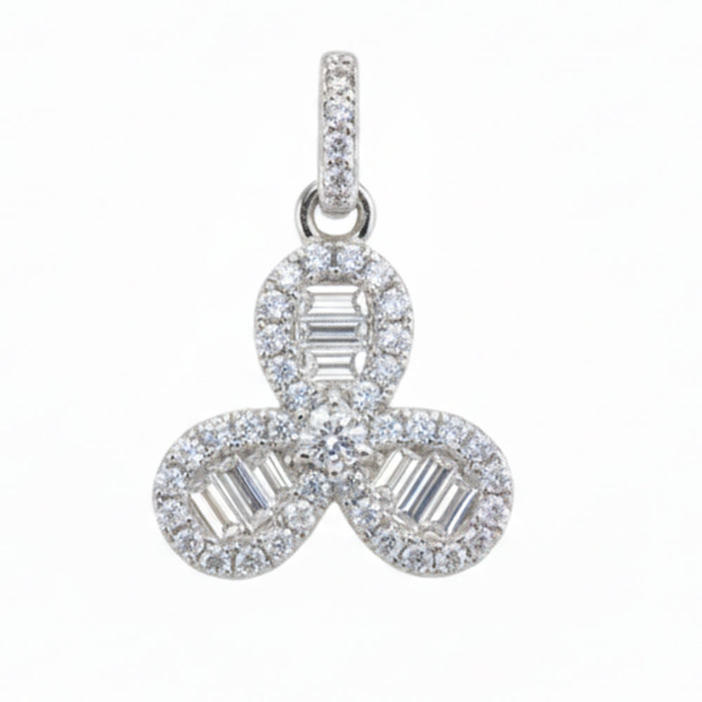 Silver versatile Clover Pendant set for her