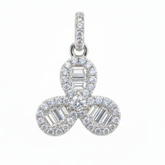 Silver versatile Clover Pendant set for her