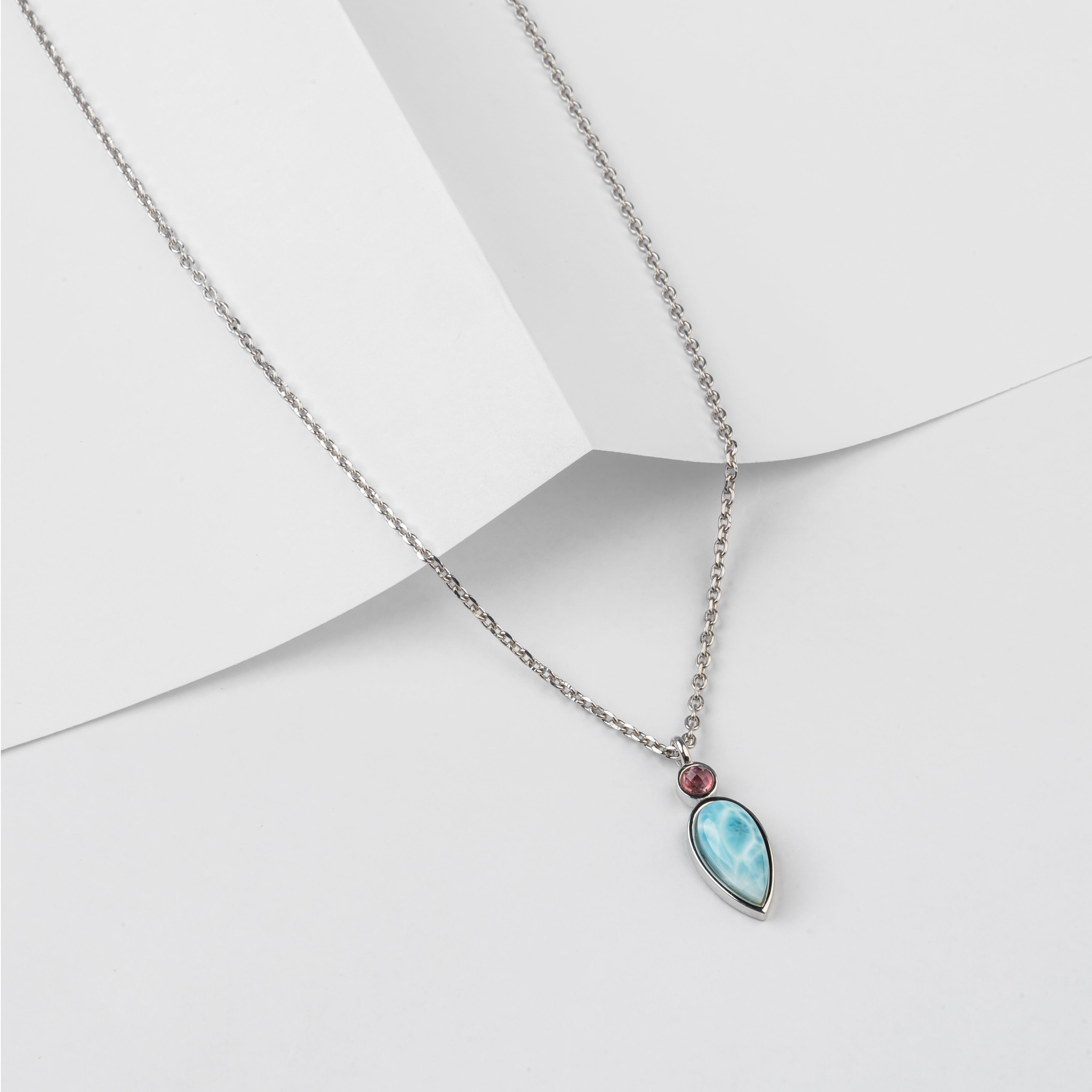 Azure Marquise 925 Pure Silver Necklace