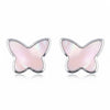 Silver Pink Mother of Pearl Studs