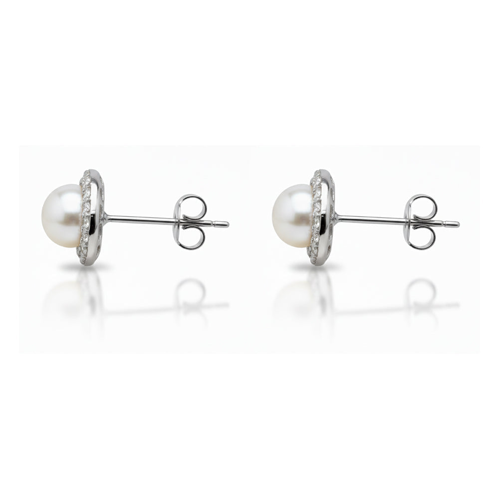 Silver Classic Pearl Studs