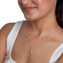 Silver Tassel Y Anchor Chain For Her