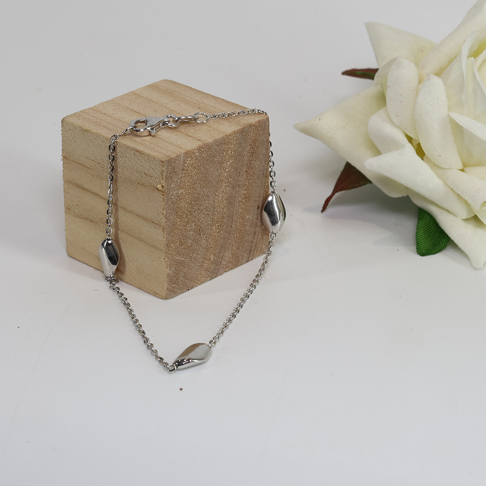 Silver Coffee Bean Bracelet