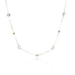 925 Silver Rose Gold Crystal Chain