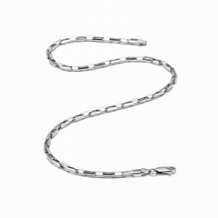 Silver Solid Link Chain For Him