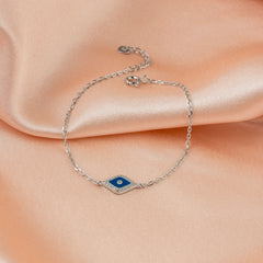 925 Sparkling Sapphire Evil Eye Bracelet