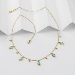 Ethereal Teardrop 925 Pure Silver Necklace