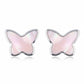 Silver Pink Mother of Pearl Studs