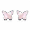 Silver Pink Mother of Pearl Studs