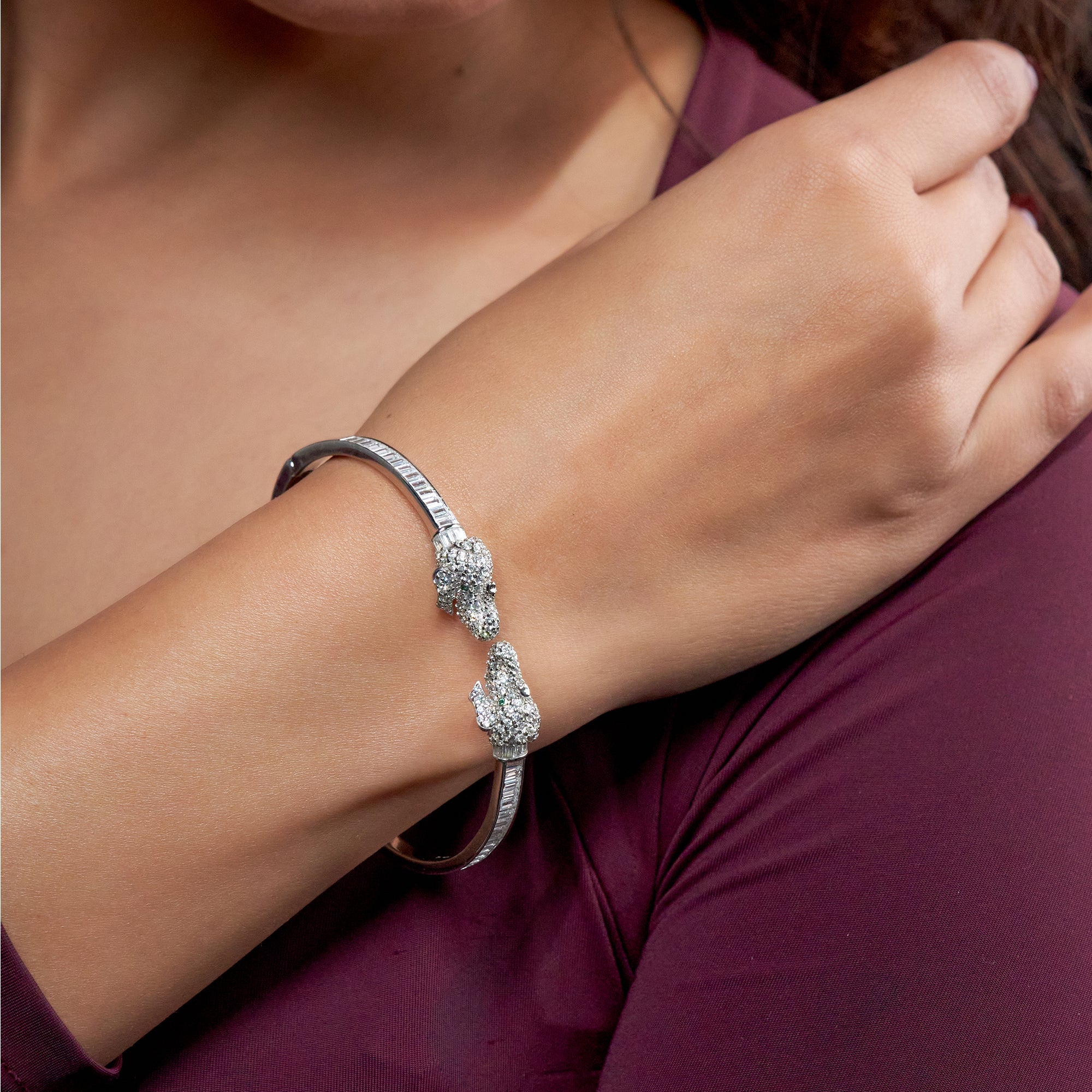 Silver Royal Elephant  Bracelet For Her
