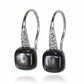Silver Luminous Twist Hook Earrings