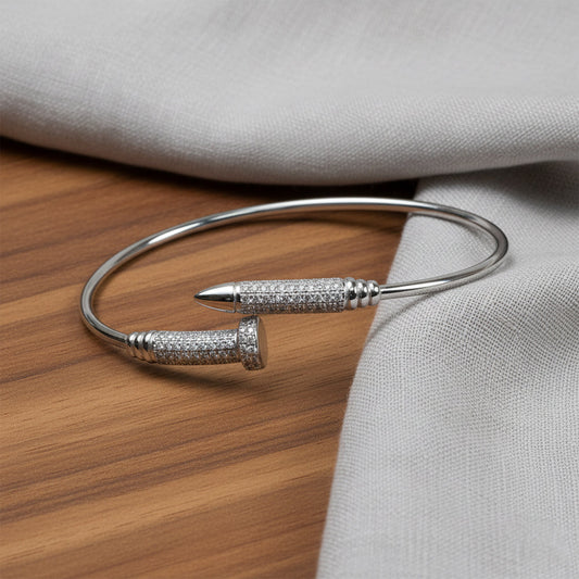 Silver Nail Cuff Hand Bracelet for Her