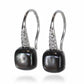 Silver Luminous Twist Hook Earrings