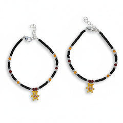 Silver Teddy Bear Baby Bracelet