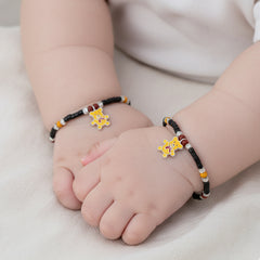 Silver Teddy Bear Baby Bracelet