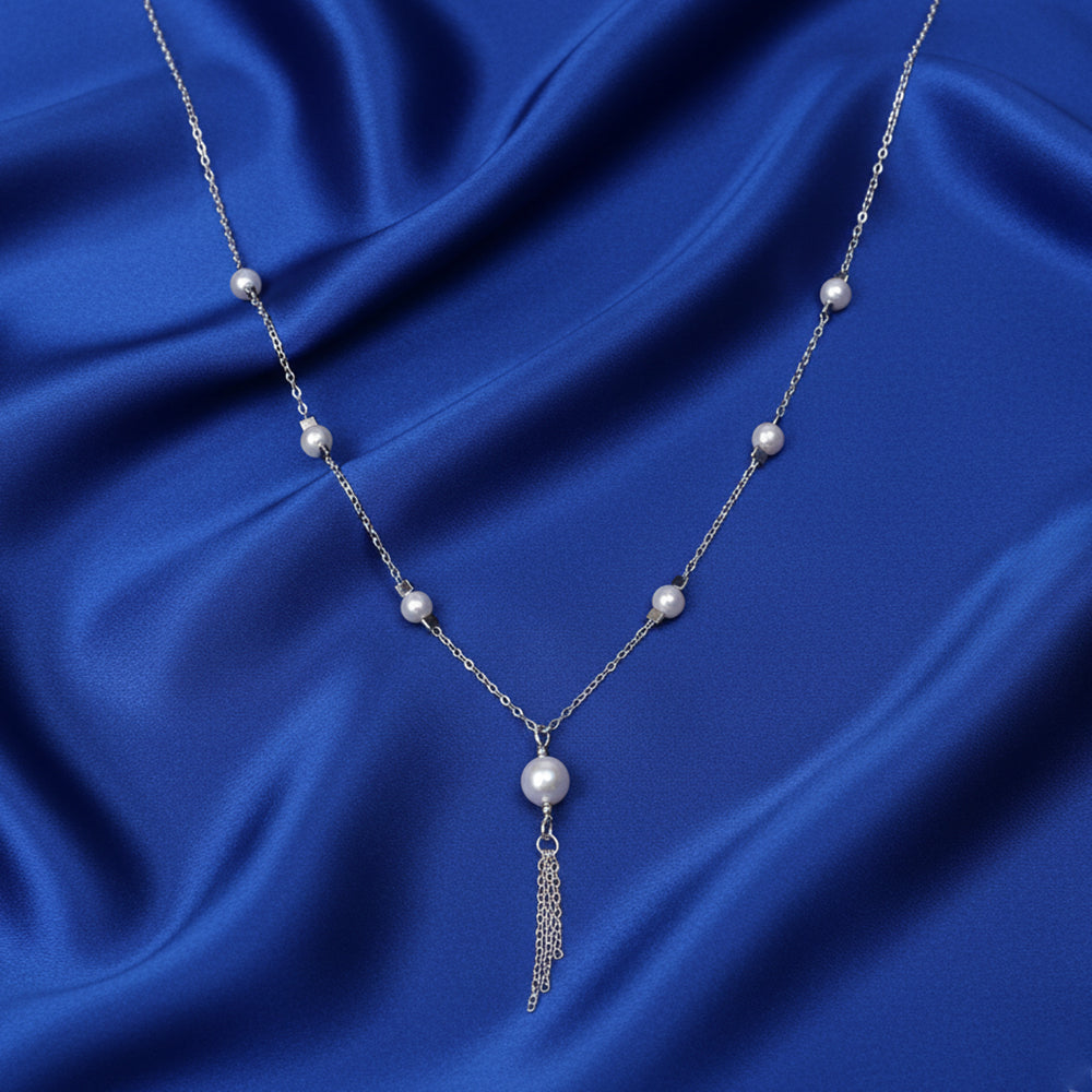 Silver Tassel Y Anchor Chain For Her