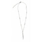 Silver Elegant Pearl Drop Lariat Chain For Her