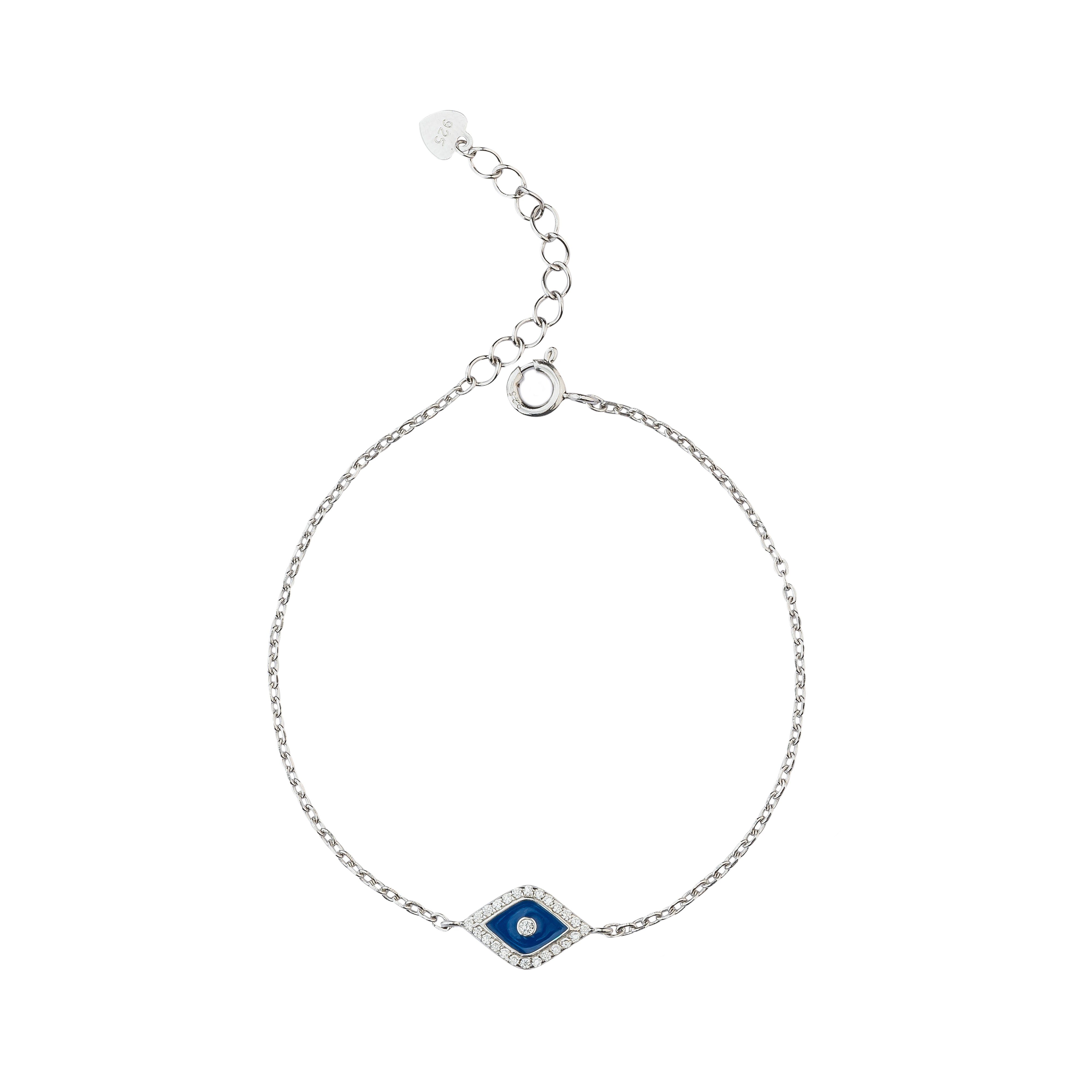 925 Sparkling Sapphire Evil Eye Bracelet