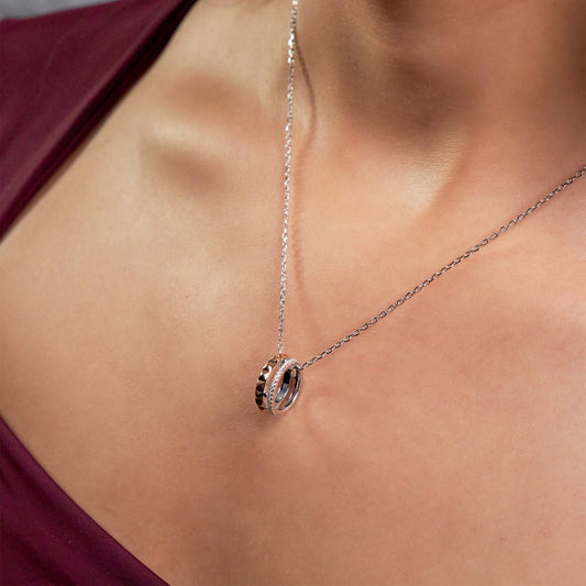 Silver Trinity Ring Pendant For Her