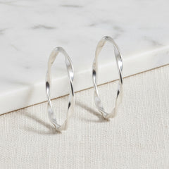 Silver Twisted Baby kada with Rhodium polish