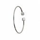 Silver Cube Geometric Open Bracelet
