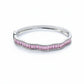 Pink Halo Wavy Solid Bracelet For Her