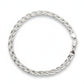 Silver Italian Braided anklet with rhodium polish
