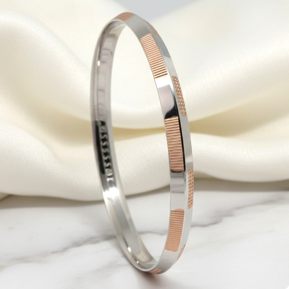 The 'Modern Edge' 925 Silver Gents Kada