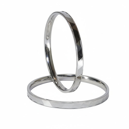 925 Sterling Silver Kids' Prism-Cut Bangles