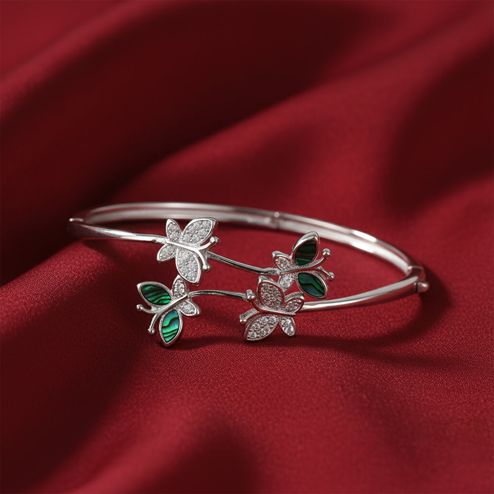 Silver Delicate Butterfly Bracelet For Her