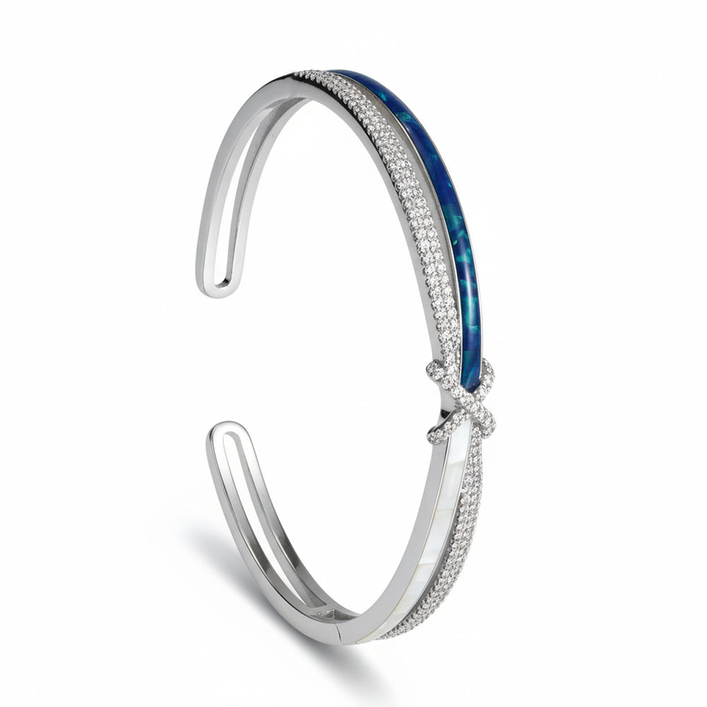 Silver Ocean Tide Knot Bracelet For Her