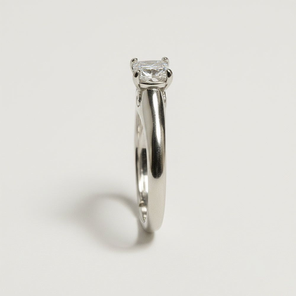 Silver Princess round adjustable Ring