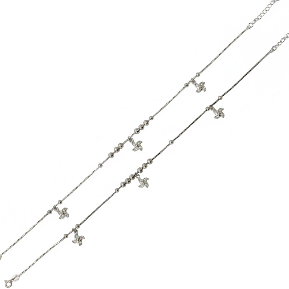 Silver Star charm Anklets