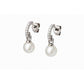 Silver Classy Earrings with Pearl Drop