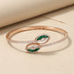 Rose Gold Malachite Wrap Bracelet For Her