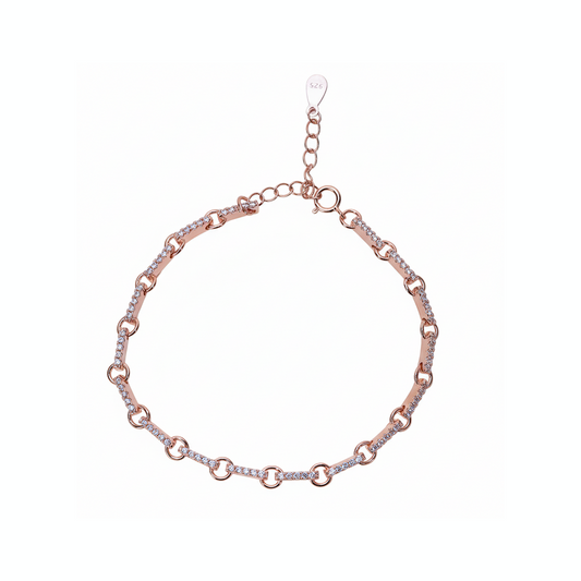 Rose Gold Pave Adjustable Bracelet