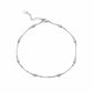Silver Beaded Box chain anklet for her
