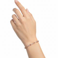 Rose Gold Pave Adjustable Bracelet