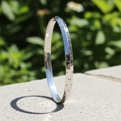 Silver Architect Rose gold Dots Mens bracelet (Kada) for him