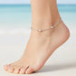 Silver Beaded Box chain anklet for her