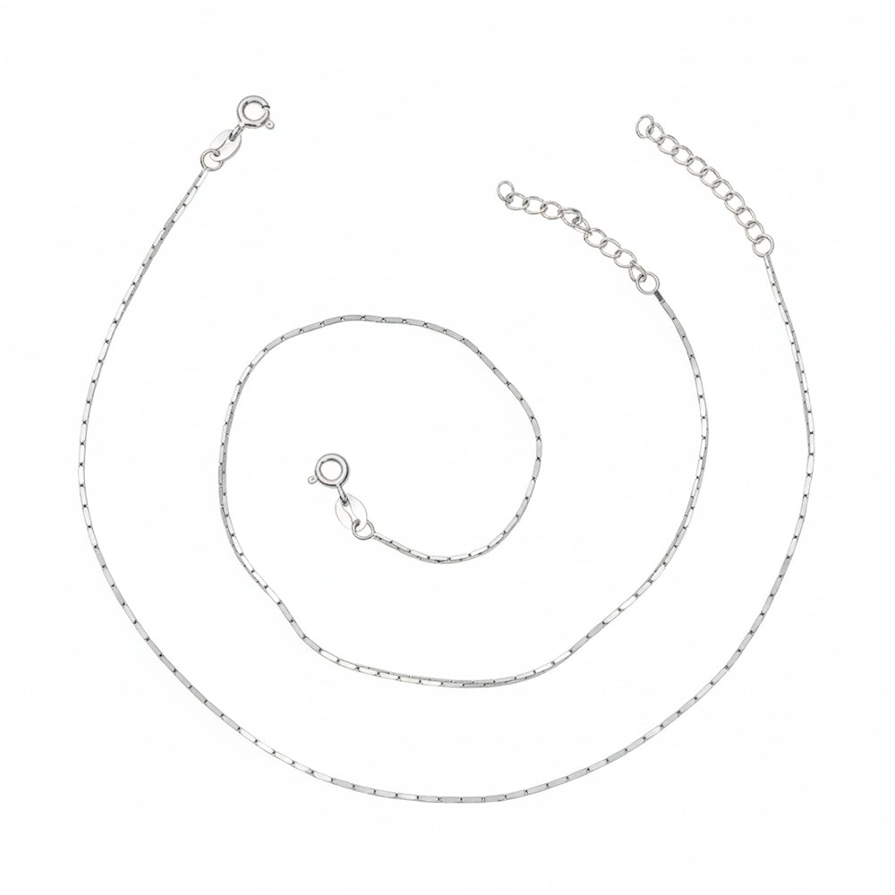 Silver Slender Snake Chain Anklet For Her