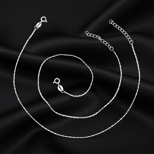 Silver Slender Snake Chain Anklet For Her