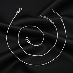 Silver Slender Snake Chain Anklet For Her