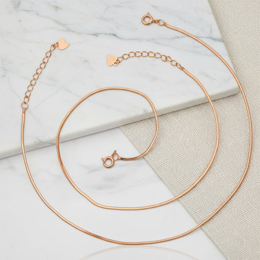 Rose gold Premium serpentine Chain Anklet for her
